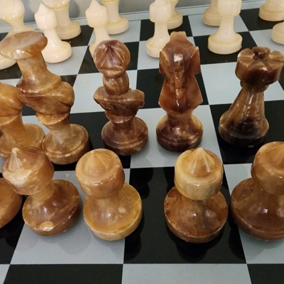 Vintage Stone Chess Set - Picture 6 of 16